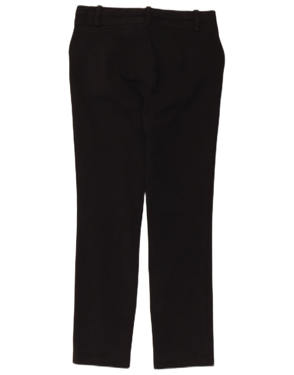 Zara Dame Slim Casual Bukser XS W24 L26 Sort Bomuld
