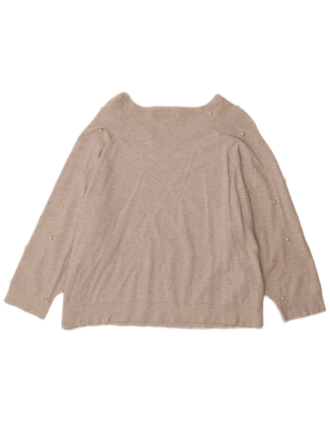 Zara Womens Oversized Boat Neck Jumper Sweater UK 14 Medium Grey Viscose