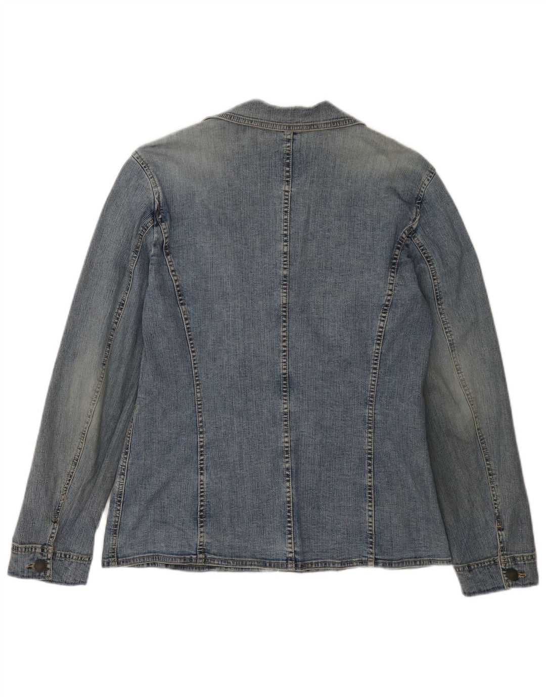 ESPRIT Dame 2-knaps denim blazerjakke UK 16 Stor blå bomuld