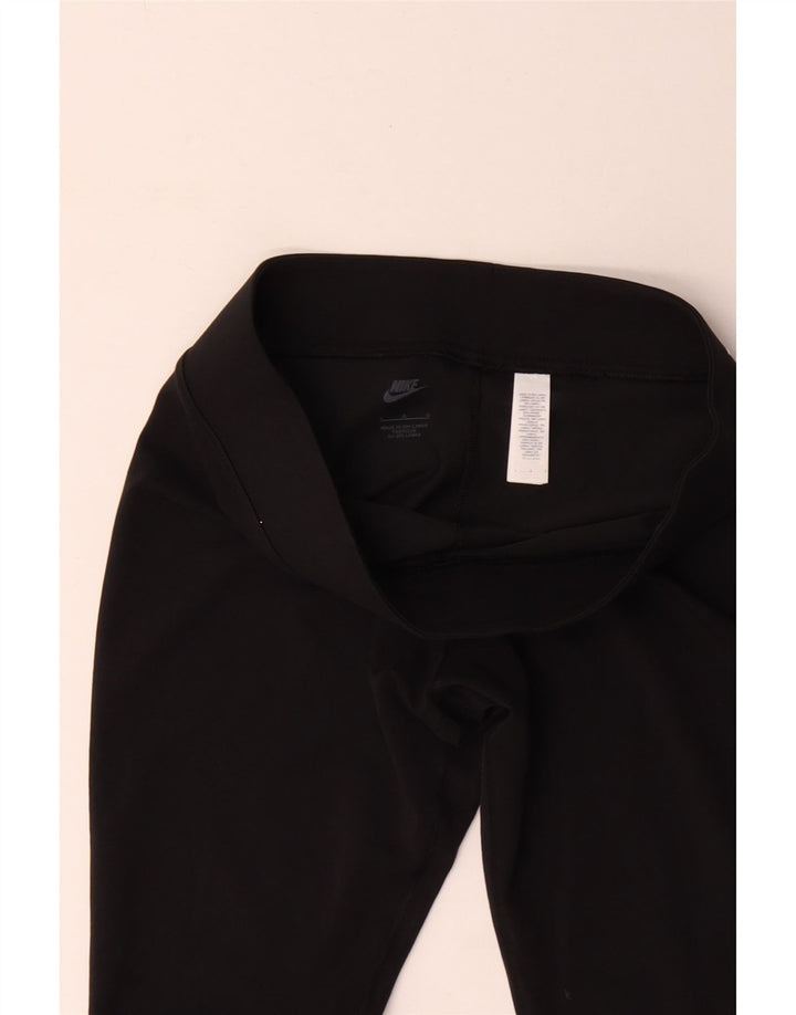 Nike Womens Leggings UK 14 Large  Black Cotton