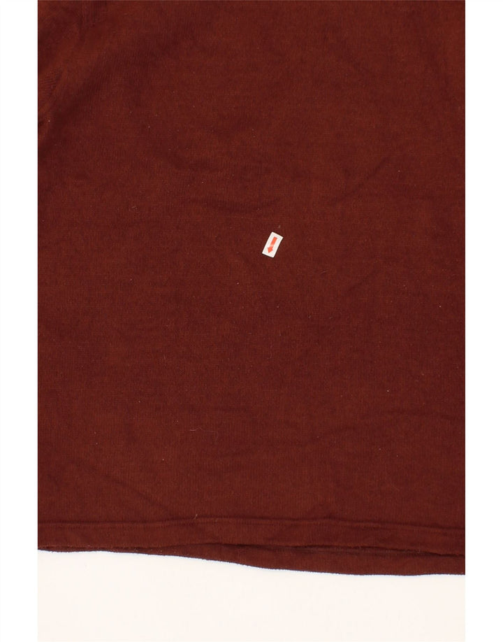 ROHAN Womens V-Neck Jumper Sweater UK 14 Medium Burgundy Polyester Vintage Rohan and Second-Hand Rohan from Messina Hembry 