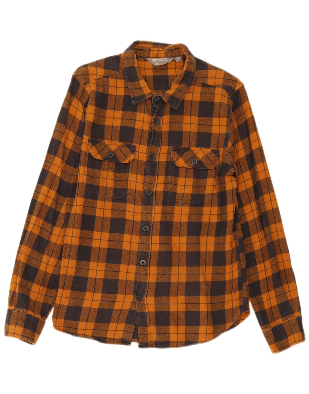 Camicia da uomo in flanella di Mountain Warehouse, cotone a quadri arancione medio