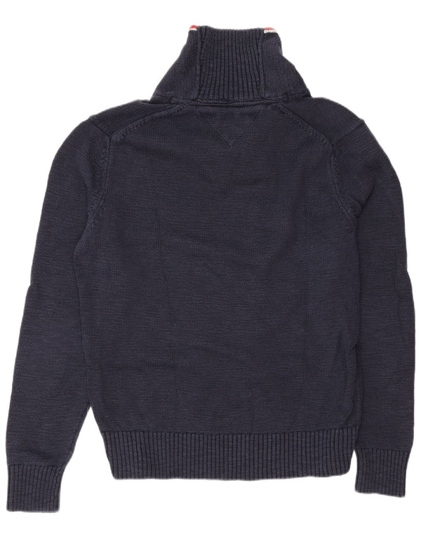 Tommy Hilfiger Suéter con Cuello Chal para Hombre Pequeño Algodón Azul Marino