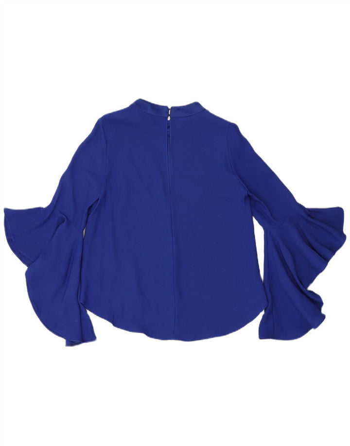 Coast Γυναικεία μακρυμάνικη μπλούζα τοπ UK 10 Small Blue Polyester