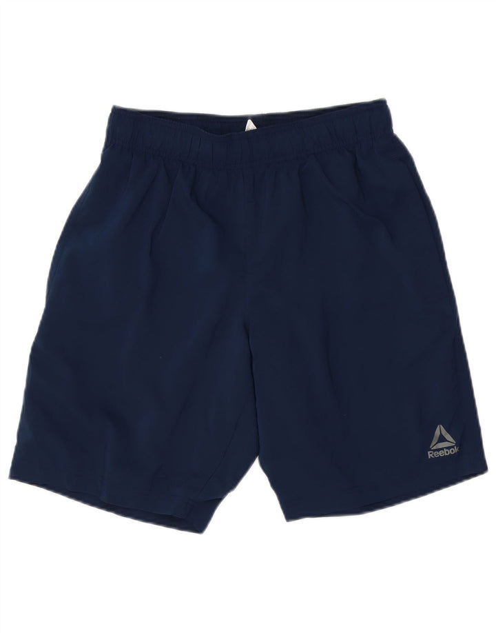 Reebok Mens Sport Shorts Small  Navy Blue Polyester