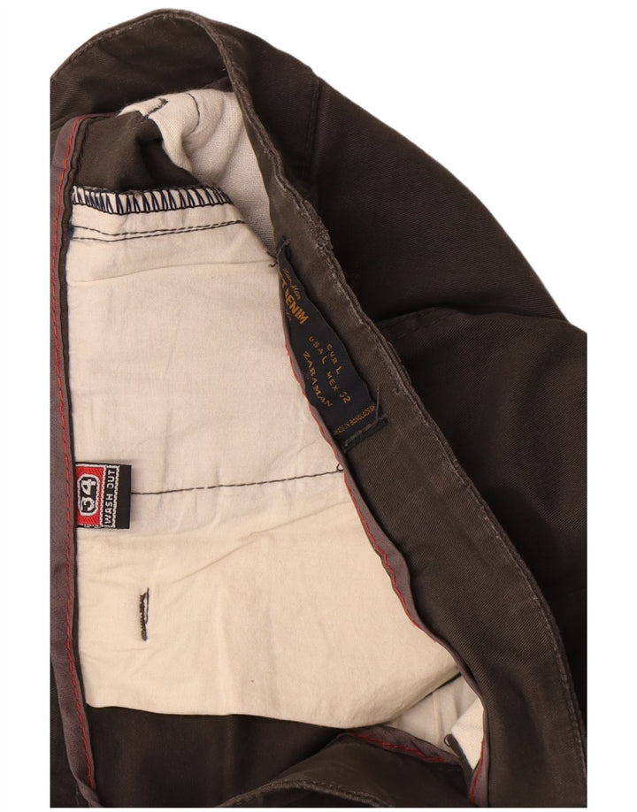 Zara Mens Slim Chino Trousers Large W32 L30 Khaki