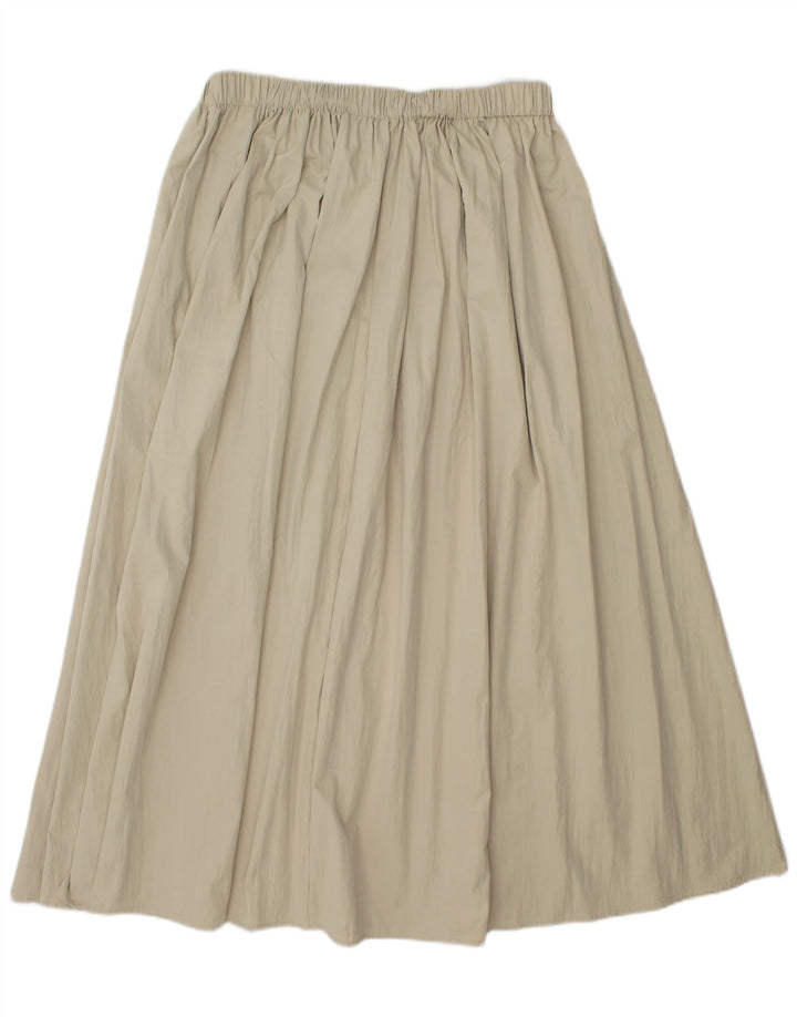 Zara Womens Flared Skirt Small W26  Beige Polyester