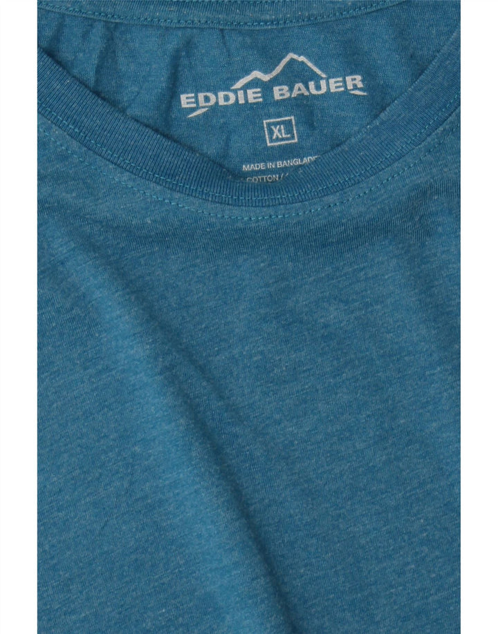 EDDIE BAUER Mens T-Shirt Top XL Blue Cotton Vintage Eddie Bauer and Second-Hand Eddie Bauer from Messina Hembry 
