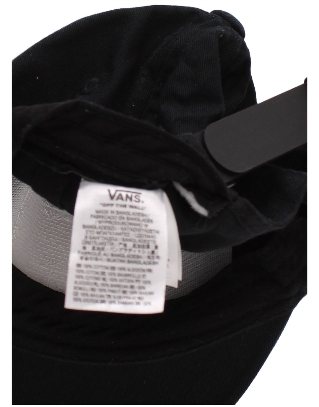 Vans Mens Graphic Baseball Cap One Size Black Cotton