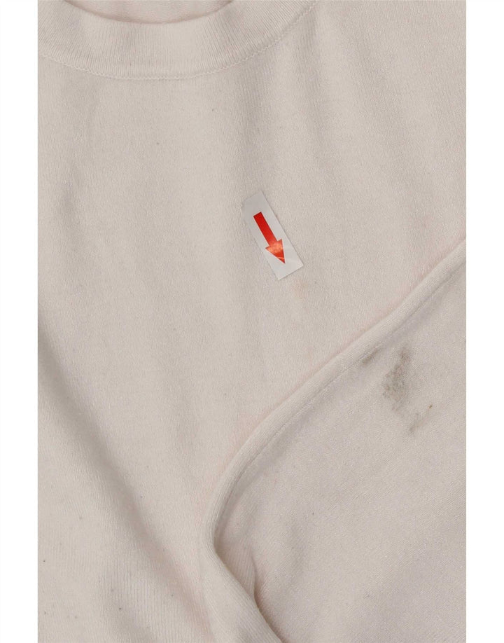Zara Womens Crew Neck Jumper Sweater UK 14 Large White