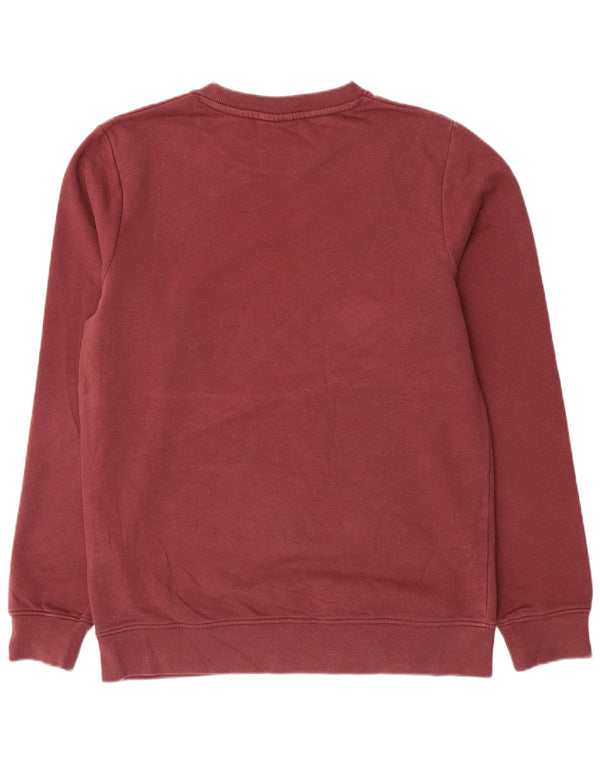 Jack & Jones Mens Graphic Sweatshirt Jumper Large Burgundy Cotton