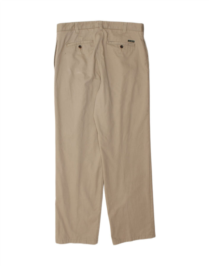 EDDIE BAUER Mens Tall Classic Fit Chino Trousers W36 L33 Brown Cotton Vintage Eddie Bauer and Second-Hand Eddie Bauer from Messina Hembry 