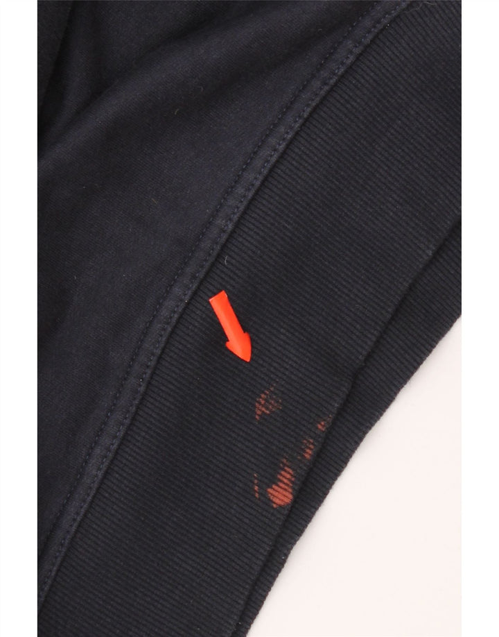 Crew Clothing Mens Zip Neck Sweatshirt Jumper Medium Navy Blue Cotton