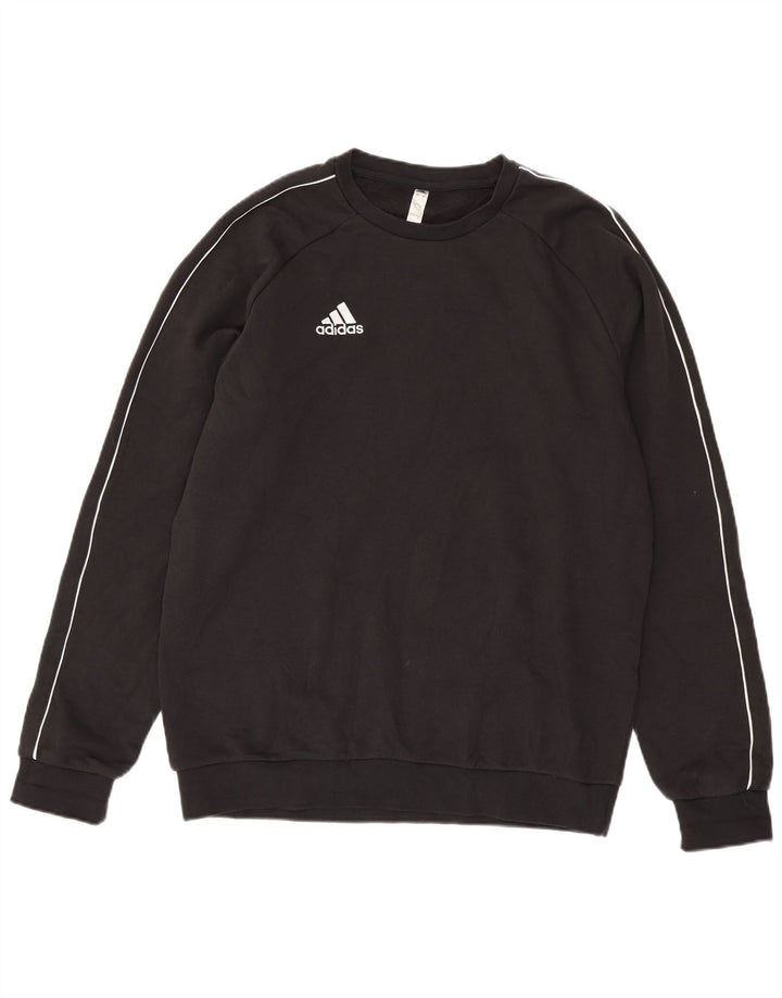 ADIDAS Mens Sweatshirt Jumper Large Black Cotton