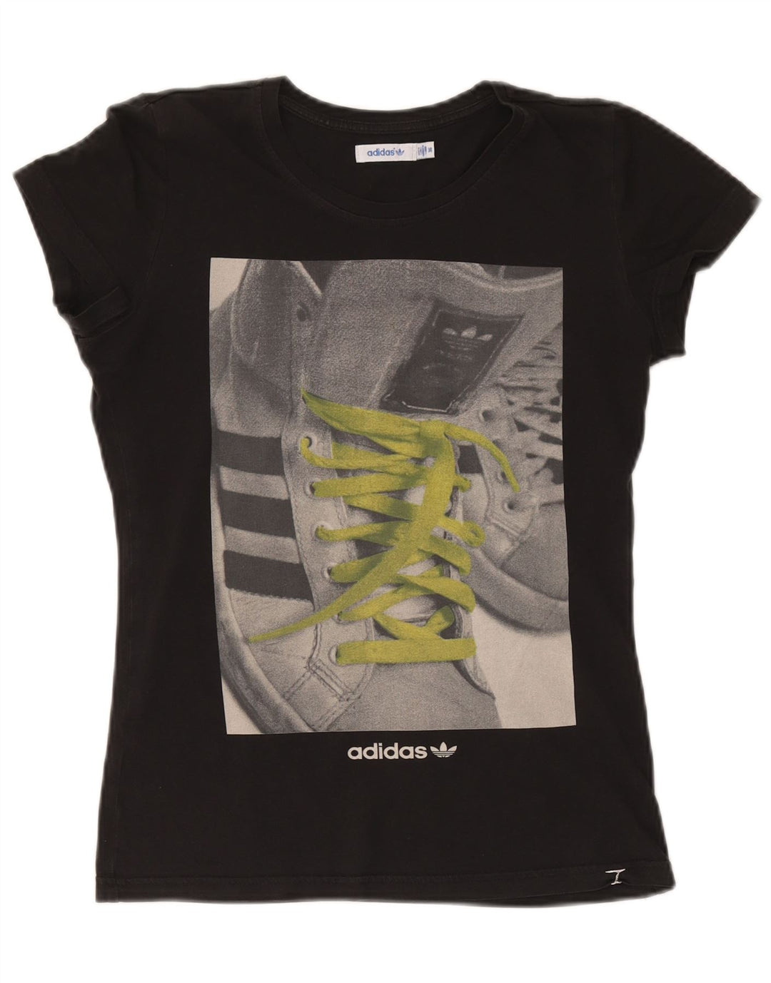 T-shirt grafica da donna Adidas Top EU 36 piccola nera