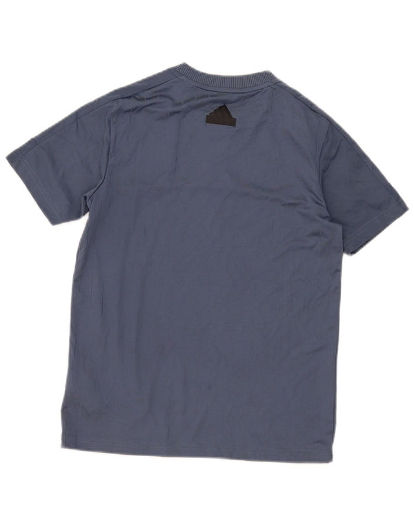 Maglietta grafica da ragazzo Adidas Top 11-12 anni in poliestere blu navy