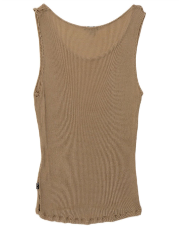 Krizia Womens Vest Top UK 20 2XL Beige