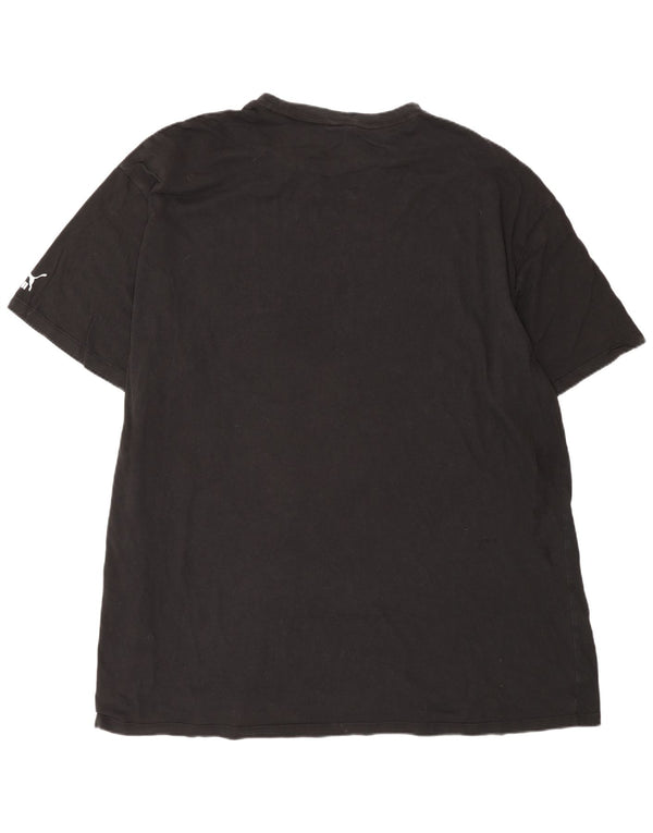Puma Mens Loose Fit Graphic T-Shirt Top Large Black Cotton