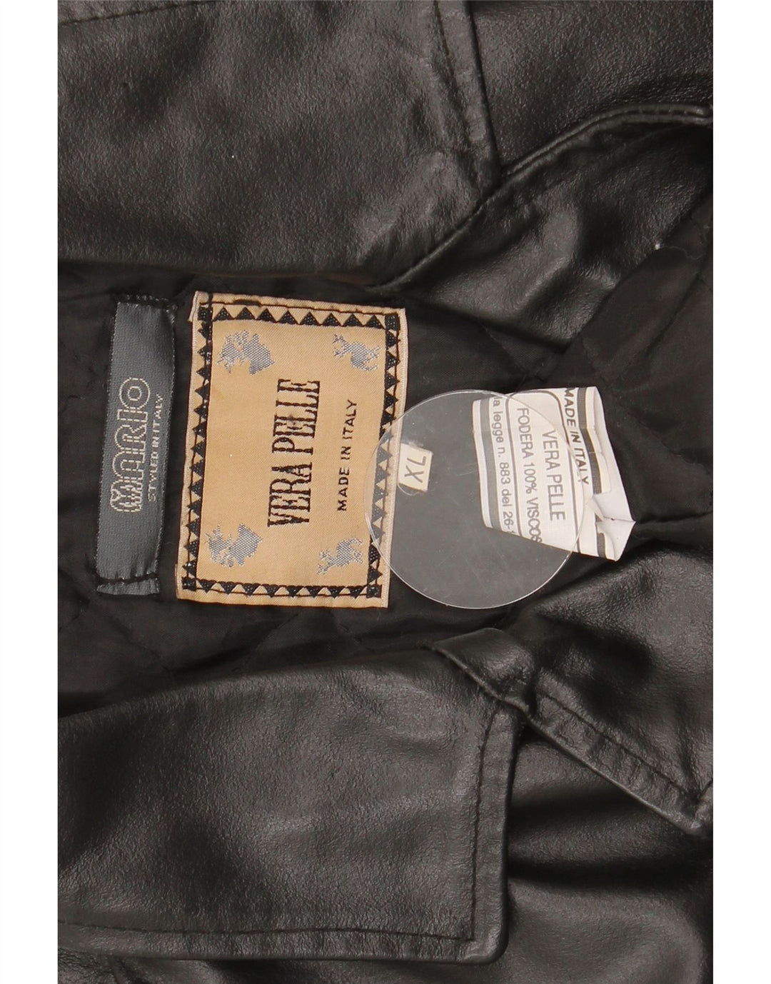 Vintage Mens Leather Jacket UK 42 XL Black Leather