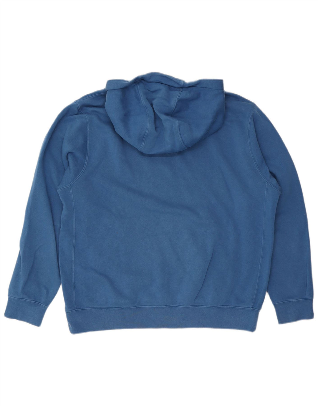 Nike Mens Hoodie Jumper Large Blue Cotton