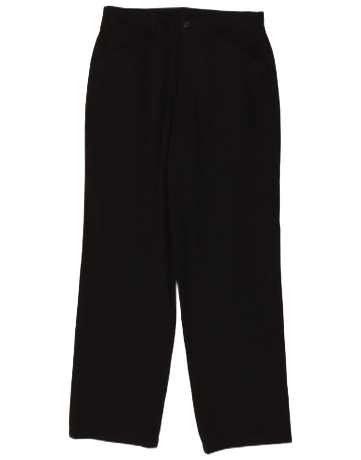 Marks & Spencer Mens Straight Casual Trousers W30 L31 Black Polyester