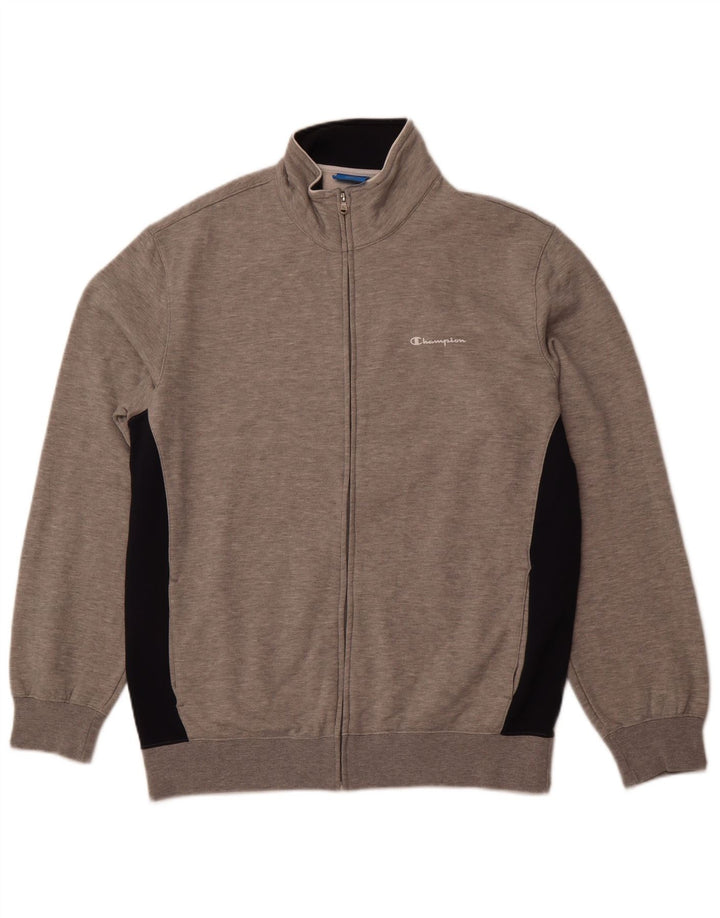 Giacca da tuta da uomo CHAMPION 2XL Cotone color block grigio
