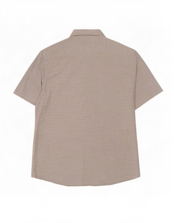 Camicia Lee da uomo a maniche corte, vestibilità regolare, grande, cotone gessato grigio