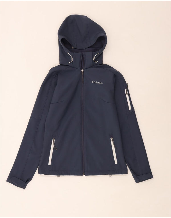 Columbia Chaqueta cortavientos con capucha para hombre UK 34 XS Poliéster azul marino