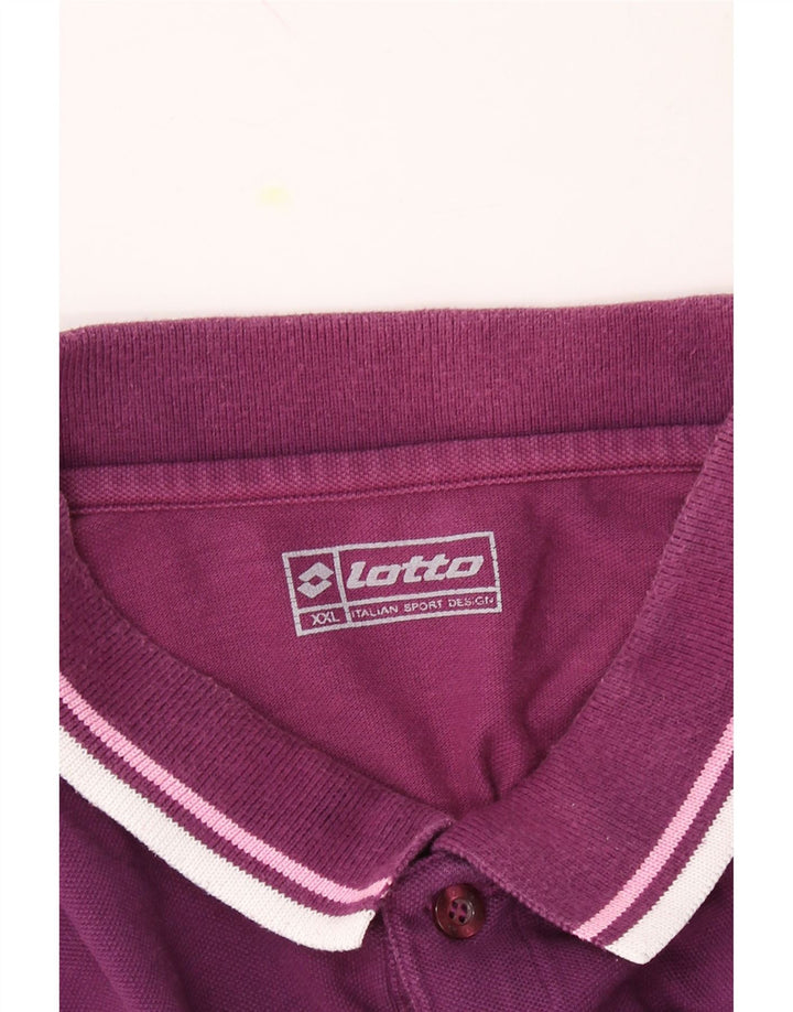 LOTTO Mens Polo Shirt 2XL Purple Cotton Vintage Lotto and Second-Hand Lotto from Messina Hembry 