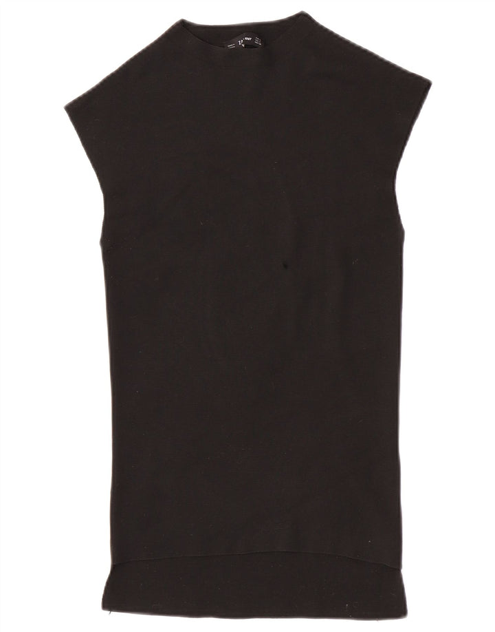 Zara Damen Weste Top UK 8 Small Schwarz