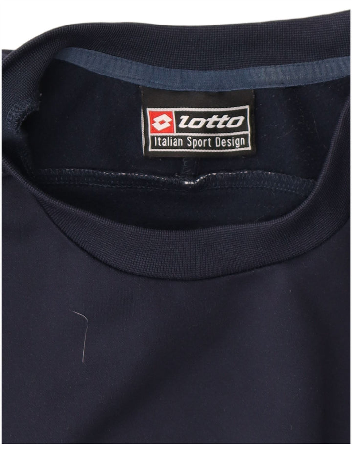 LOTTO Mens Graphic Sweatshirt Jumper Medium Navy Blue