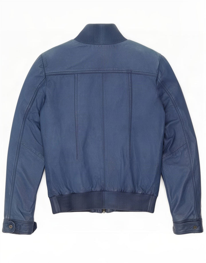 Bomboogie Chaqueta de cuero para mujer UK 42 Azul medio