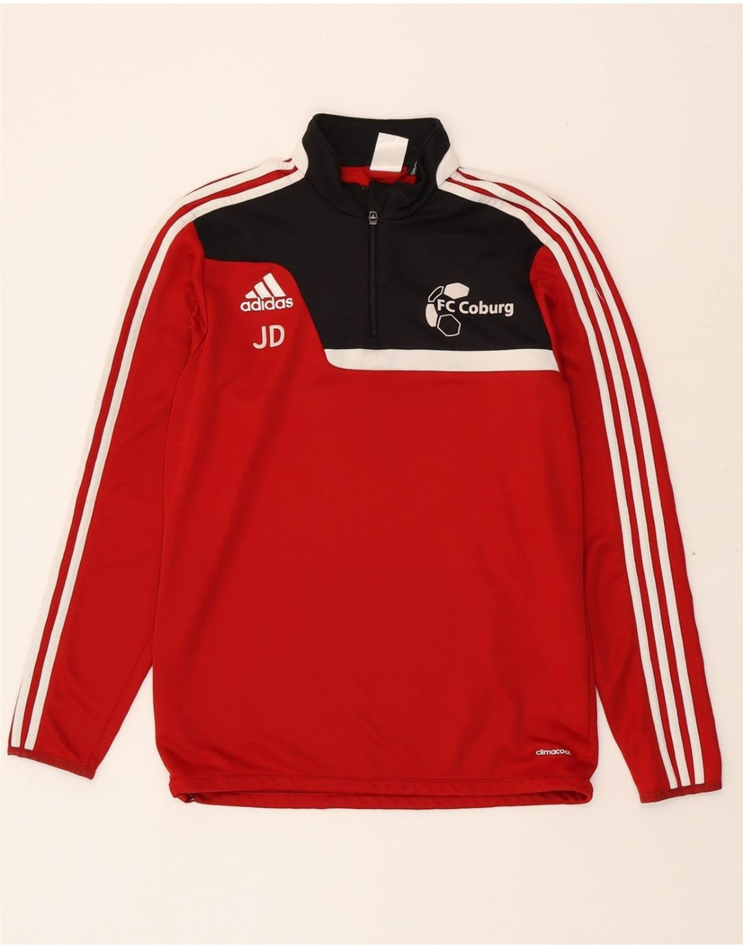 ADIDAS Mens Climacool Pullover Tracksuit Top Medium Red Colourblock Vintage Adidas and Second-Hand Adidas from Messina Hembry 