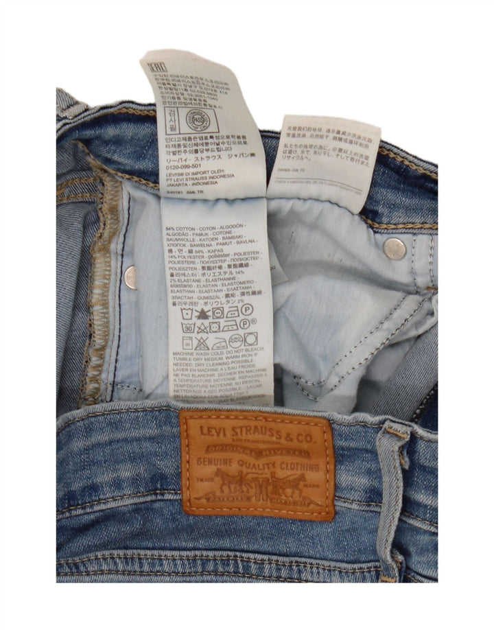 Levi's Womens 712 Crop Slim Jeans W31 L25 Blue Cotton