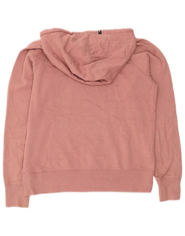 VOLCOM Womens Graphic Hoodie Jumper UK 14 Medium Pink