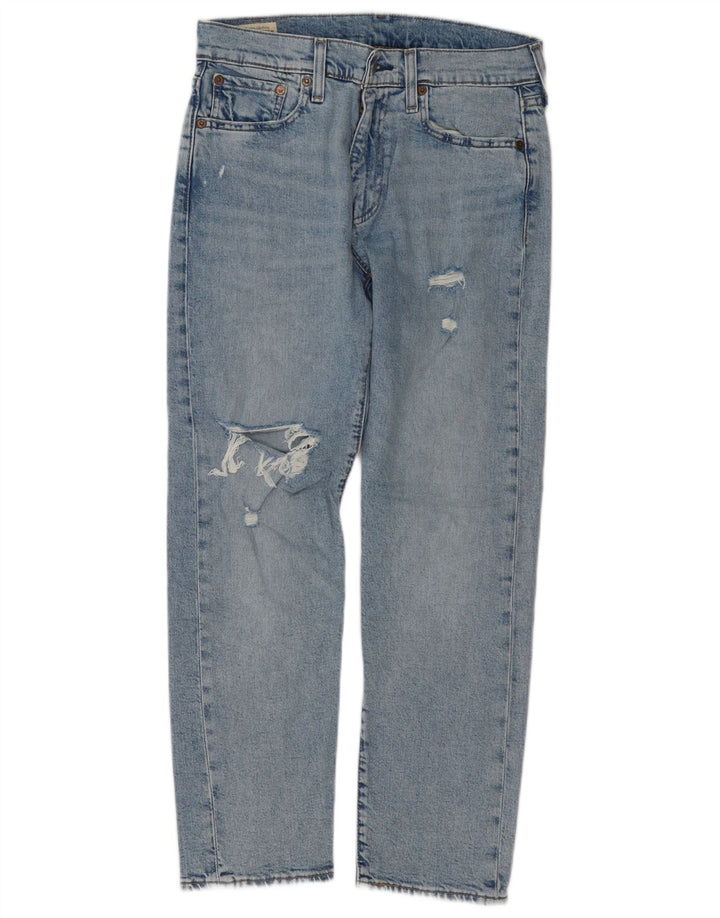 Levi's Mens 502 Distressed Tapered Jeans W30 L30 Blue Cotton