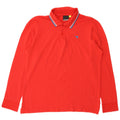 Diadora Herren-Langarm-Poloshirt, Größe L, Rot