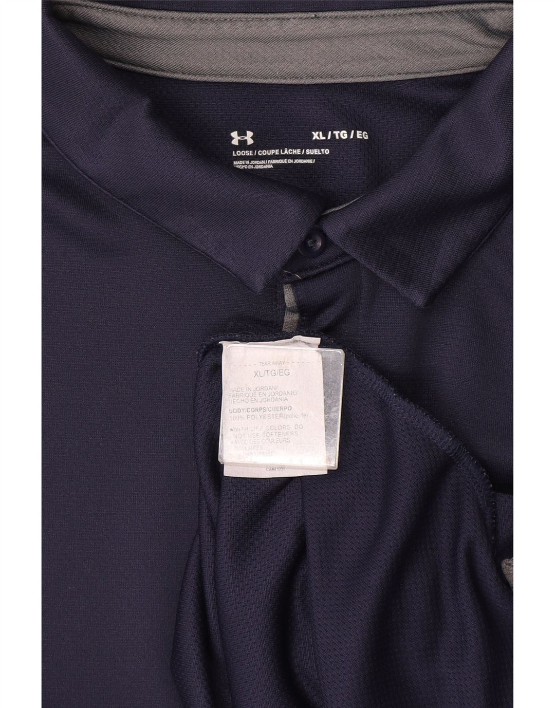 Under Armour herre poloshirt XL marineblå polyester