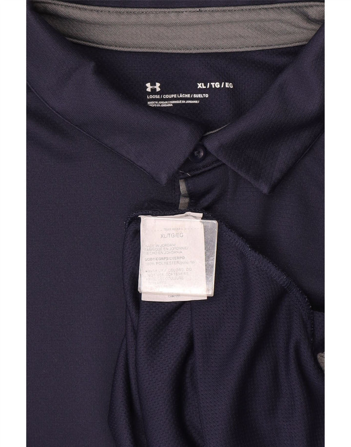 Under Armour herre poloshirt XL marineblå polyester
