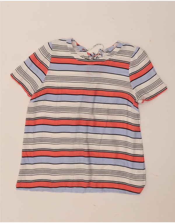 Oasis Womens Blouse Top UK 16 Large Multicoloured Striped Viscose