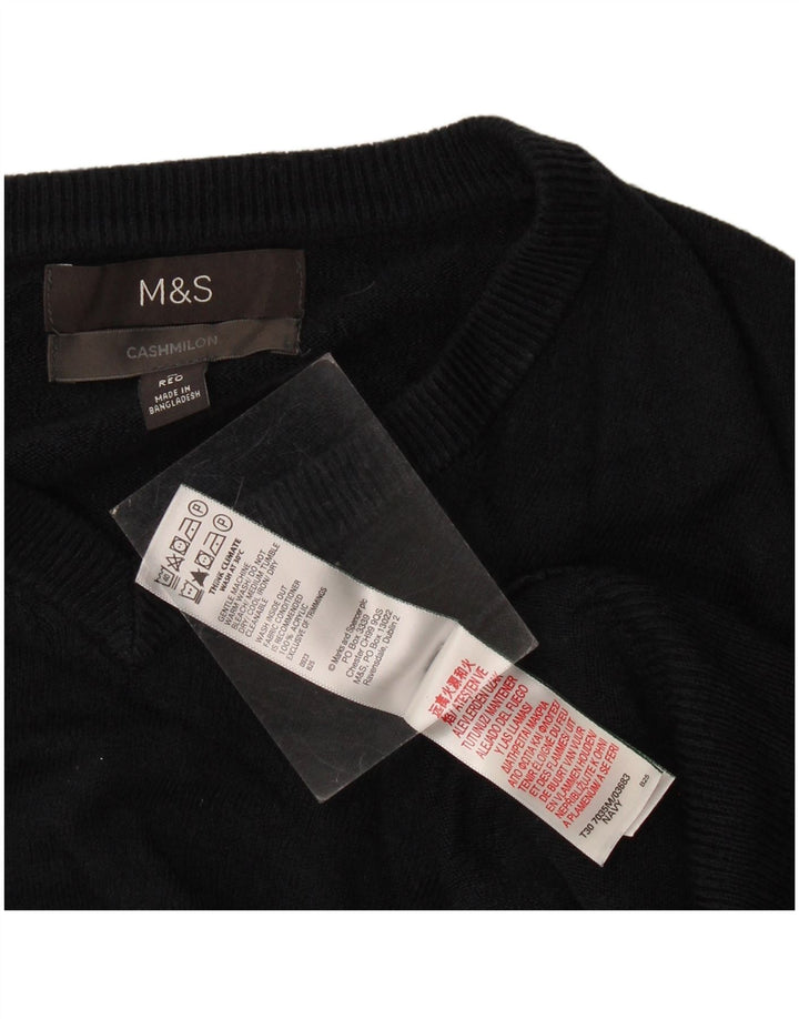 Marks & Spencer Herre V-hals sweater Medium Marineblå Akryl