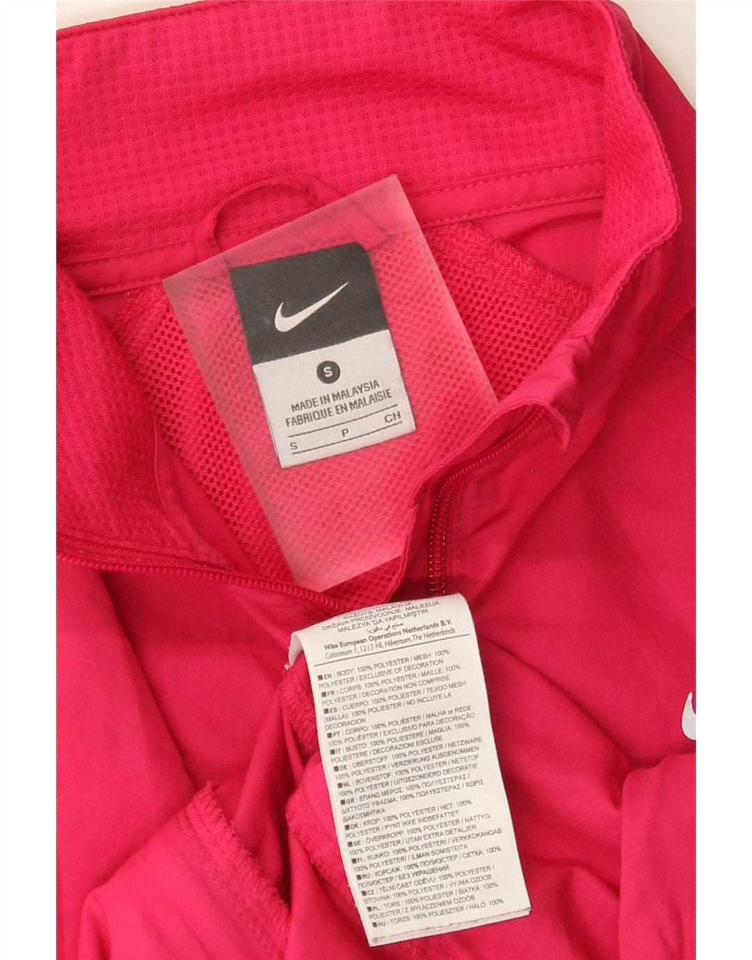 NIKE Chaqueta de chándal para mujer UK 10 Small Red Poliéster