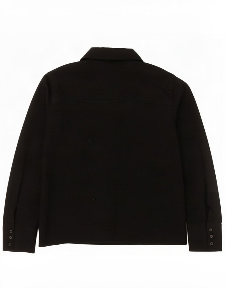 Maglione cardigan oversize da donna Marks & Spencer UK 14 grande viscosa nera