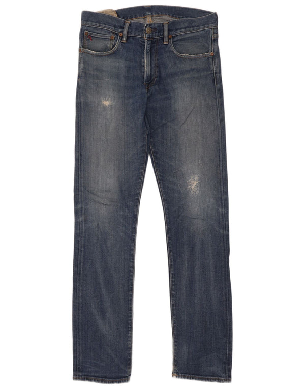 Polo Ralph Lauren Vaqueros ajustados desgastados para hombre W32 L34 Algodón azul