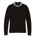 OASIS Womens Top Long Sleeve UK 10 Small Black Viscose