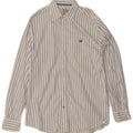 Crew Clothing Chemise Coupe Ajustée Homme Coton Rayé Blanc Moyen