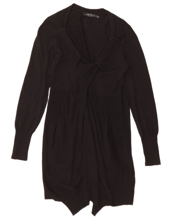 All Saints Womens Jumper Dress UK 10 Small Black Wool