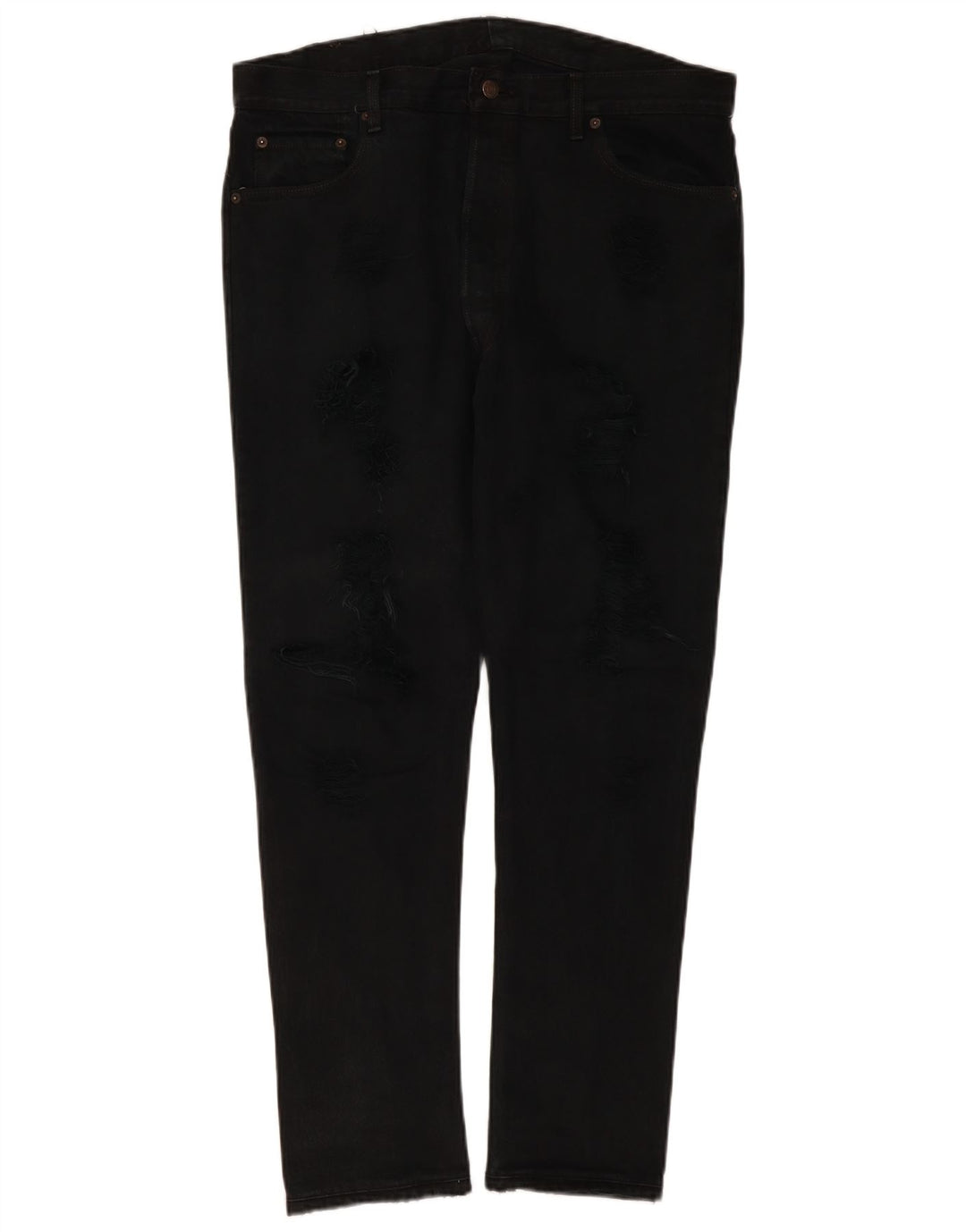 Levi's Womens Distressed Slim Jeans W38 L30 Black