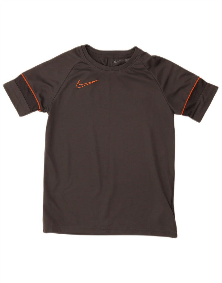Nike Boys Dri Fit T-Shirt Top 10-11 Years Medium Grey Polyester
