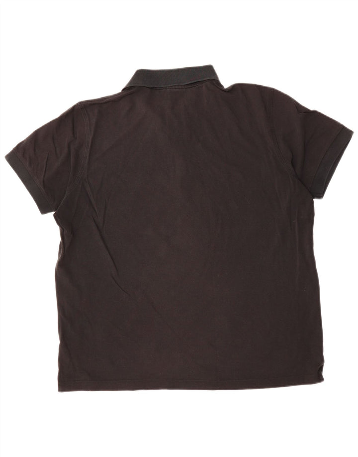 HUGO BOSS Mens Polo Shirt Large Black Cotton